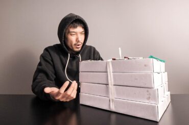 pizza so big it came in 4 boxes