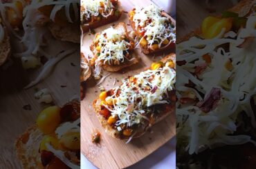 Veg Cheese Bruschetta Recipe #shorts