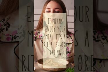 Say always this in Italian before eating