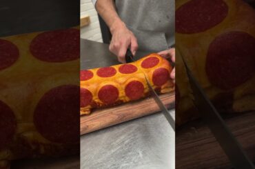 Deep-dish Pepperoni Loaf Pizza #Shorts