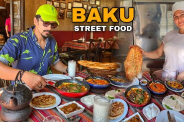 STREET FOOD In Baku, Azerbaijan - SHAH Pilaf & Meat Tomato Eggs