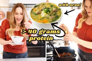 I made the BEST Italian Wedding Soup LOW CARB & I used ORZO!!!