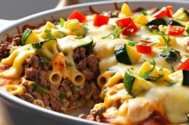 Cheesy Dinner Recipes: Ground Beef Pasta Bake !
