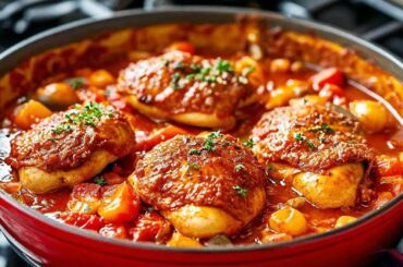 The Italian chef told me about these recipes! Simple and delicious chicken cacciatore!