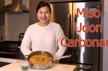 Miso Udon Carbonara | An Asian-Italian Fusion Recipe