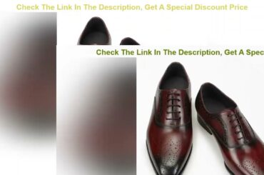 Men Dress Shoes for Business Office Italy High Grade Genuine Leather Black & Wine Red Footwear
