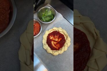 Braided Garlic Knot Pepperoni Pizza #Shorts