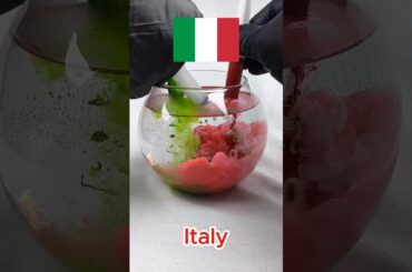 Italian Flag Colors Mixing in Water #colormixing #art #italian flag