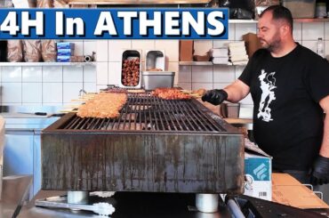 24h Of GREEK FOOD In ATHENS - Best Souvlaki & Amazing Gyros!