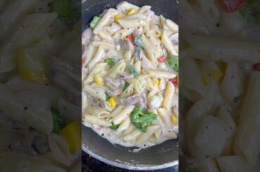 White Sauce Pasta recipe | food Challenge | Cooking Videos #shorts