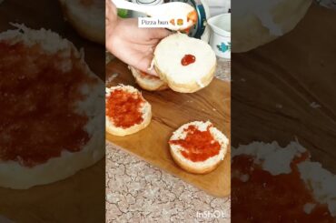 Pizza bun recipe #shorts #trending #pizza #burger #food #viralrecipe