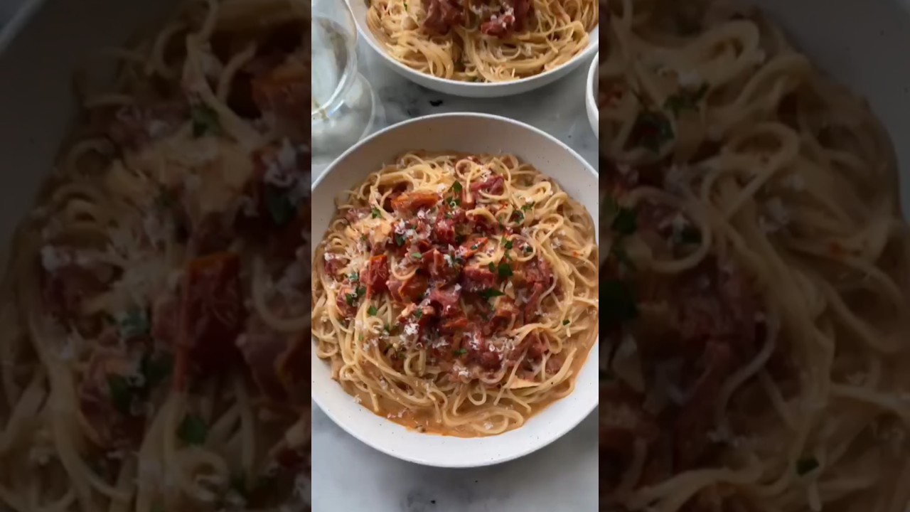 Creamy Sun-dried Tomato Capellini | abkitchen11 Creamy Sun-dried Tomato Capellini | abkitchen11