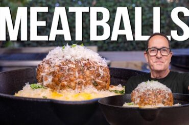 THE JUICIEST / MOST EPIC / BEST ITALIAN MEATBALLS I'VE EVER MADE! | SAM THE COOKING GUY