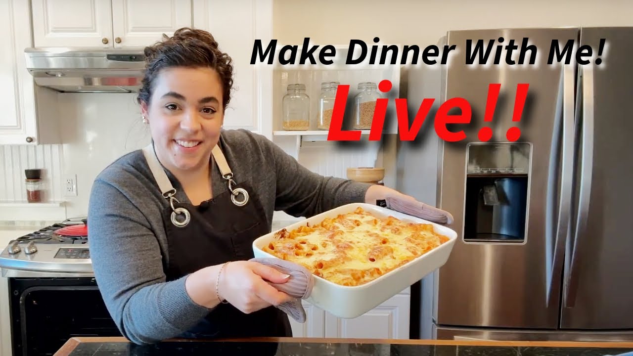 Making one of Josh’s Favorite Dinners – LIVE! Baked Rigatoni and Creamy Italian Dressing Making one of Josh's Favorite Dinners - LIVE! Baked Rigatoni and Creamy Italian Dressing