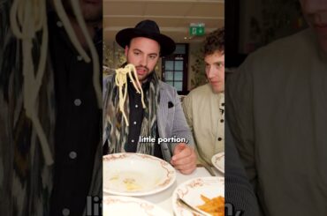 Two Brits learn the proper way to eat Pasta!