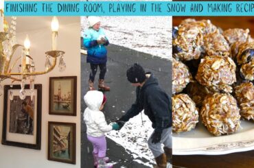 Snow in South Carolina, our new vintage Italian chandelier, finishing the dining room & a fun recipe