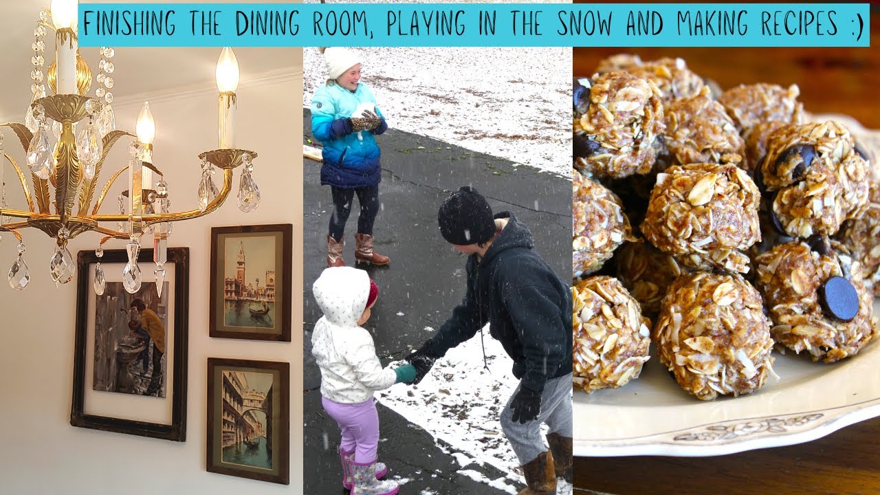 Snow in South Carolina, our new vintage Italian chandelier, finishing the dining room & a fun recipe Snow in South Carolina, our new vintage Italian chandelier, finishing the dining room & a fun recipe