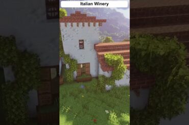 Minecraft Italian Winery Tutorial | Tuscan Vineyard Estate #shorts