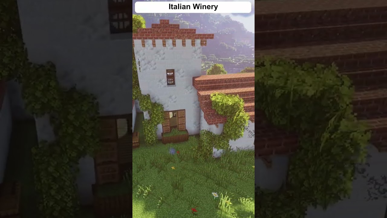 Minecraft Italian Winery Tutorial | Tuscan Vineyard Estate #shorts Minecraft Italian Winery Tutorial | Tuscan Vineyard Estate #shorts