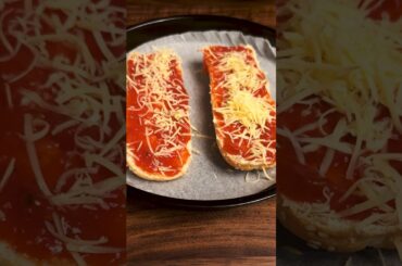 Easy Bread Pizza Recipe #shorts
