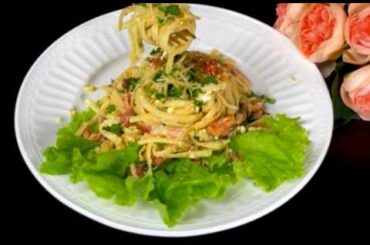 A simple and easy recipe for pasta carbonara that my Italian aunt makes.