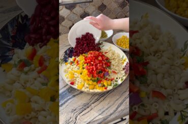 Quick & Easy Pasta Salad for lent #lent #pasta #pastasalad