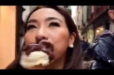 Eating Gelato in Venice, Italy