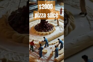Chocolate pizza for $2,000 per slice #food #pizza #cake #baking #chocolatepizza