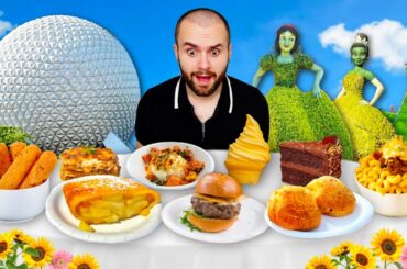 I tried 50 FOOD ITEMS at Disney World's Flower & Garden Festival (Epcot 2025)