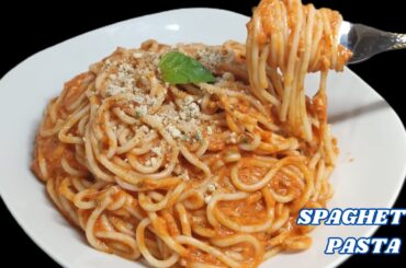 Creamy Tomato Spaghetti Pasta Recipe | Italian style spaghetti #spaghetti #pasta