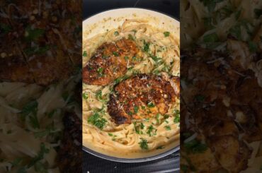 Creamy chicken fettuccine alfredo | Must try dinner recipe #alfredo #dinnerideas