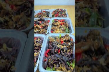 Insects have a special taste! A unique and delicious dish. #food #cook #khmerfood #short #foryou