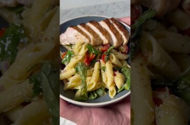 This Pasta Salad was so good that the Protein was our Side Dish