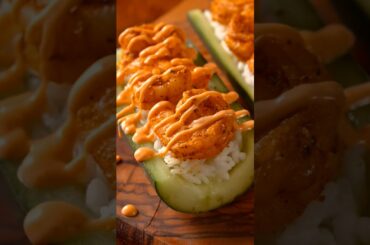 sandwich concombre avec crevette #italy #food #kitchen #cuisine #cooking #recette #asmr #crevettes