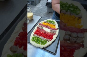 Breakfast Easter Egg Pizza #Shorts