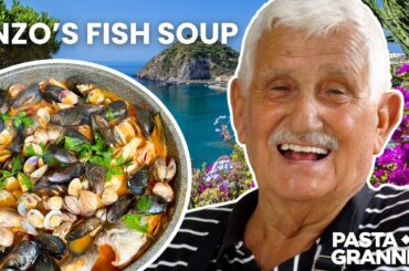 90yr old Enzo makes Mediterranean Seafood Soup from Ischia, Naples | Pasta Grannies