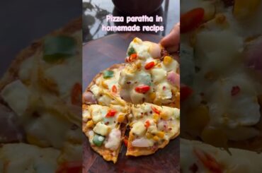 pizza paratha recipe #pizza #trending #trendingshorts #shorts #food #cooking  #foodie #recipe #asmr