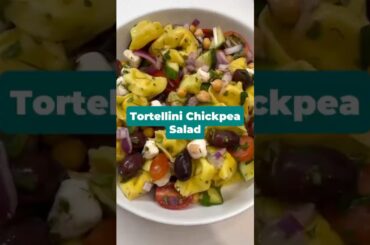 Tortellini Chickpea Salad #recipe #shorts #italian