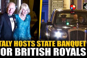 King Charles and Queen Camilla attend state banquet at Quirinale Palace in Rome