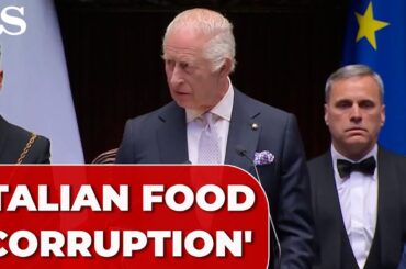 King Charles STIRS THE POT in Rome with joke on ITALIAN FOOD 'CORRUPTION'
