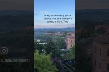THIS VIEW AND WINE + PASTA IN A PIAZZA