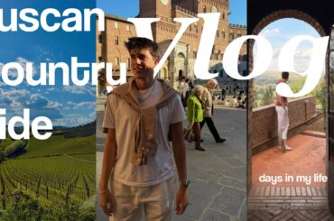 TUSCAN COUNTRYSIDE TRAVEL VLOG: wine tasting, country views, good eats