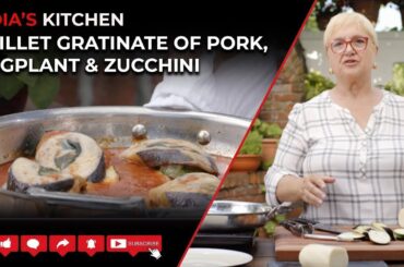 Skillet Gratinate of Pork, Eggplant, and Zucchini