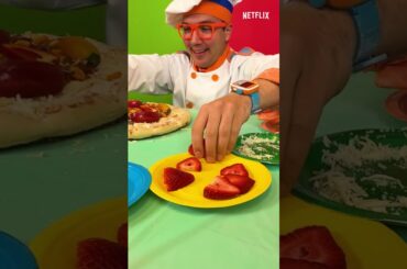 Blippi's CRAZY Pizza Toppings! #shorts