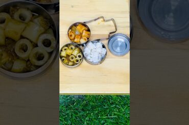 Italian Lunch Box Recipe | Red,White And Pesto Pasta Packing #food #shorts