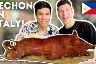 eating LECHON in ITALY (Nilda's Lechon, Milan)