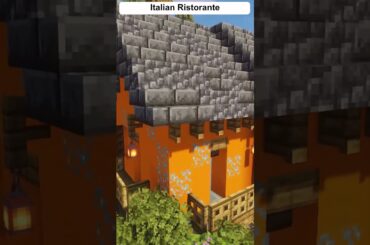 Minecraft Italian Ristorante in Tuscany Town | Dining Inspiration #shorts