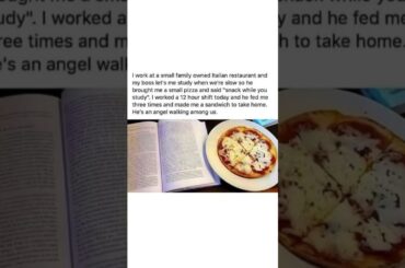 I work at a small family owned Italian restaurant and my boss let's me study when we're slow