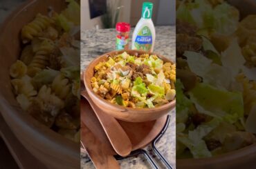 Easy Pasta Salad - Chicken Caesar #cooking #food #homemade #recipe #diy #quickrecipe