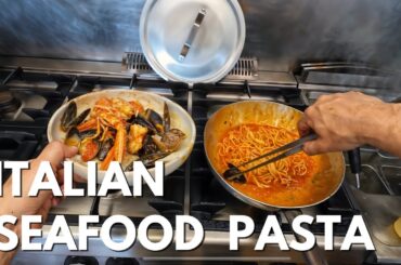 Real Italian Seafood Pasta (Cooked by the Sea)